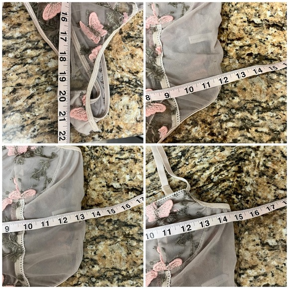 Aureila Intimates Sheer Mesh Butterfly Thong Bodysuit Fairycore Coquette Girl S - Picture 5 of 8